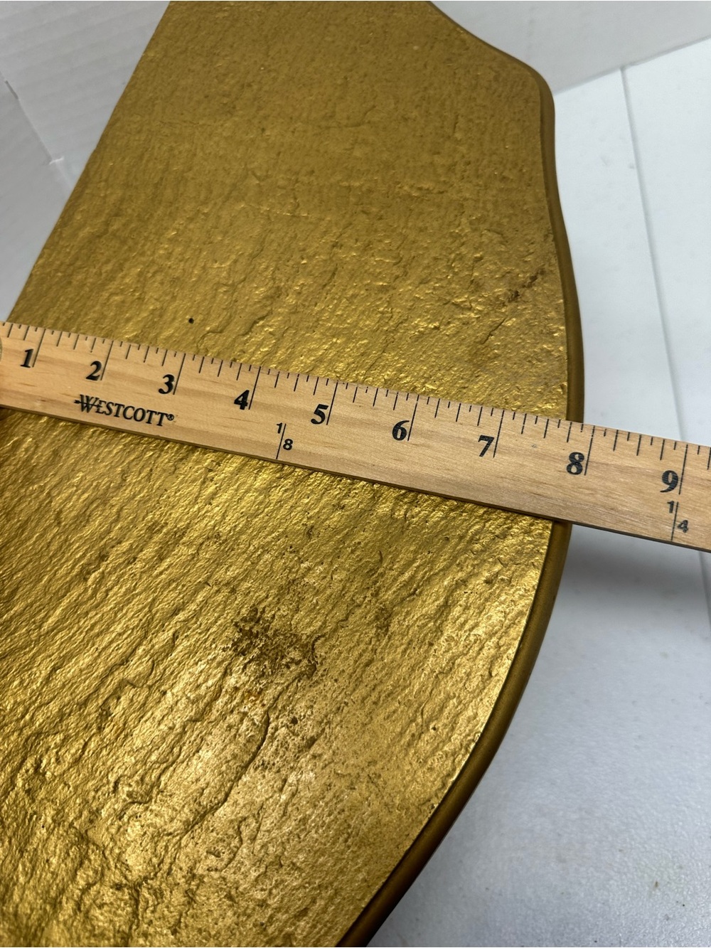 Vintage 1969 Dart Gold Floral Wall Shelf Hollywood Regency USA - Picture 5 of 9